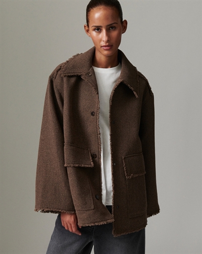 Day Birger et Mikkelsen - Harry Heavy Wool Twill Jakke - Chocolate Chip